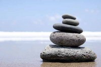 What are you looking for in yoga-aligned rocks on a beach