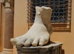 Left foot statue